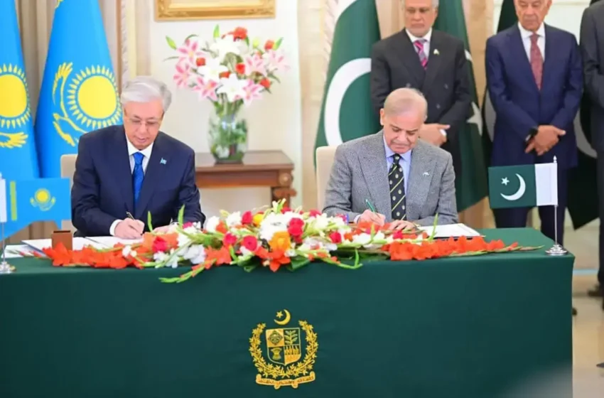 پاکستان، قازقستان اسٹریٹجک پارٹنرشپ مضبوط،لیبر سمیت آٹھ شعبوں میں تعاون پر اتفاق