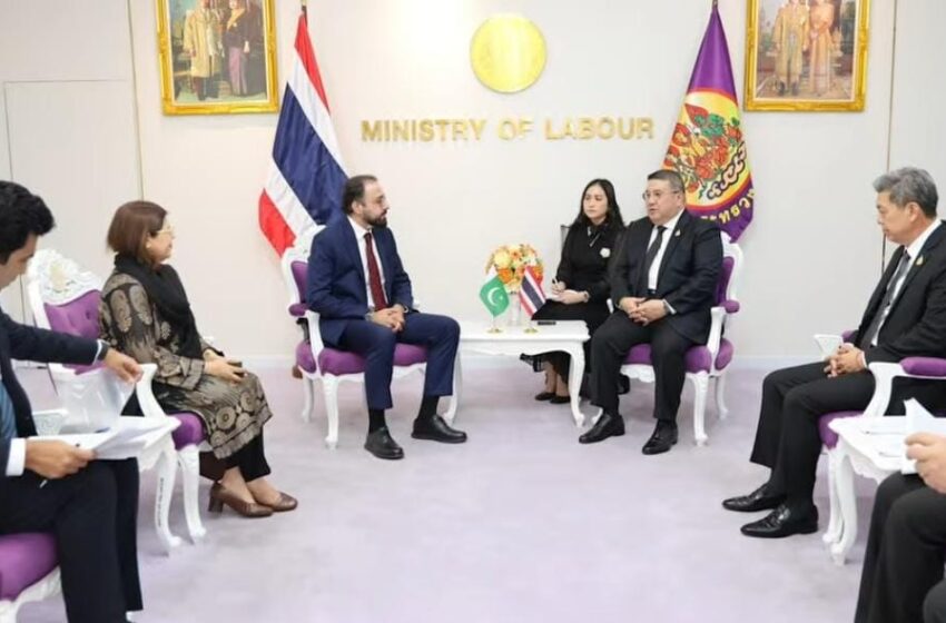  پاکستان اور تھائی لینڈ کے درمیان لیبر تعاون پر پیش رفت