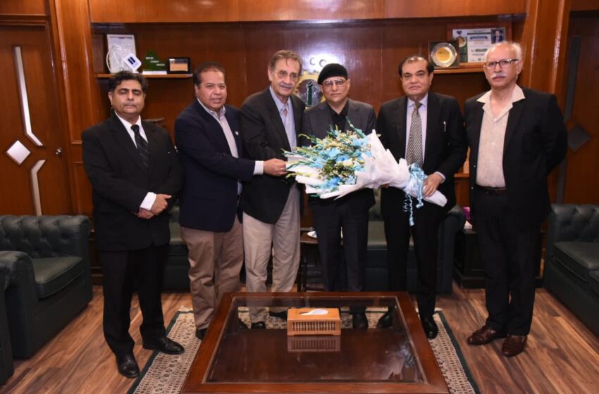   چیئرمین ای او بی آئی کا ایف پی سی سی آئی کا دورہ، کنٹری بیوشن کی ادائیگی پرتبادلہ خیال