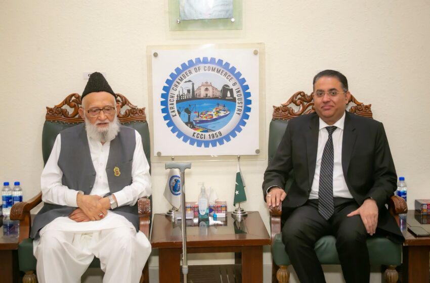  ڈاکٹر حنیف طیب کا کراچی چیمبر آف کامرس اینڈ انڈسٹری  کا دورہ، گل پلازہ کے متاثرین کی امداد پر خراجِ تحسین